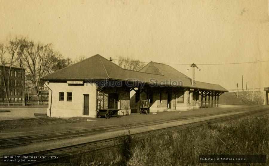 Postcard: Williamstown, Massachusetts, Boston & Maine Railroad Station